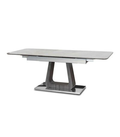 Zermatt 120cm Dining Table (120cm Fixed Top) (Grey Ceramic)