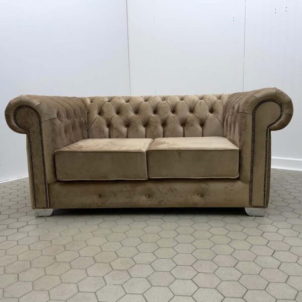 Chesterfield Velvet Sofa Set - 3 and 2 Seater