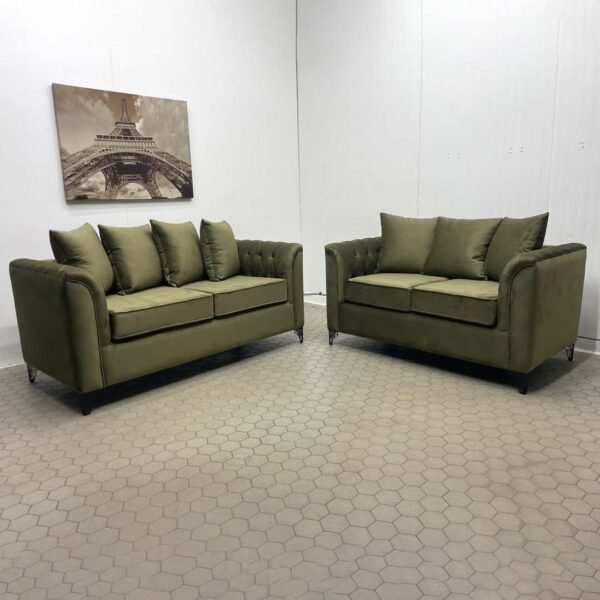 Eva Velvet Sofa Set - 3 and 2 Seater